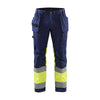 BLAKLADER 15581811 | Hi Vis trousers with stretch Hi Vis Reflective Work Trousers Men - stretch fabric