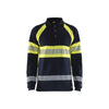 BLAKLADER 34381741 Multinorm Long sleeved Polo Hi Vis Reflective Long Sleeve Work Polo MEN - Flame Retardant