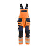 BLAKLADER 26261648 Hi Vis bib overalls 4 way stretch Hi Vis Reflective Work Bib Trousers Men - double weave