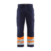 BLAKLADER 15641811 | Hi Vis trousers Hi Vis Reflective Work Trousers Men - twill fabric
