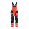 BLAKLADER 26261648 Hi Vis bib overalls 4 way stretch Hi Vis Reflective Work Bib Trousers Men - double weave
