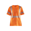 BLAKLADER 33361013 Women's UV protected Hi Vis T shirt Hi Vis Reflective Short Sleeve Work T-Shirt WOMEN - 100% Polyester
