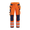 BLAKLADER 71971642 | Women's Hi Vis trousers with 4 way stretch Hi Vis Reflective Work Trousers Women - Water Repellent