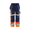 BLAKLADER 15081860 Hi Vis trousers X1500 Hi Vis Reflective Work Trousers Men - Twill Fabric
