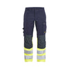 BLAKLADER 17871512 Multinorm Inherent trousers with stretch Hi Vis Reflective Work Trousers Men - ripstop fabric