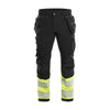 BLAKLADER 19931642 Hi Vis 4 way stretch trousers Hi Vis Reflective Work Trousers Men - Water Repellent