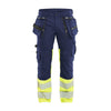 BLAKLADER 11301149 | Hi vis Trousers Stretch Hi Vis Reflective Work Trousers Men - Cordura Denim