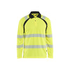 BLAKLADER 35981013 UV Protected Long Sleeved Polo Shirt Hi Vis Hi Vis Reflective Long Sleeve Work Polo MEN - 100% Polyester