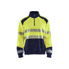 BLAKLADER 35562528 Hi Vis Reflective Half-zip Work Sweatshirt MEN - Brushed Interior