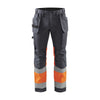 BLAKLADER 15581811 | Hi Vis trousers with stretch Hi Vis Reflective Work Trousers Men - stretch fabric