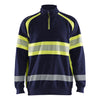 Blaklader BLAKLADER 35531158 Hi Vis Sweater Hi Vis Reflective Half-zip Work Sweatshirt MEN - 100% Cotton - 355311588933