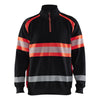 Blaklader BLAKLADER 35531158 Hi Vis Sweater Hi Vis Reflective Half-zip Work Sweatshirt MEN - 100% Cotton - 355311589955
