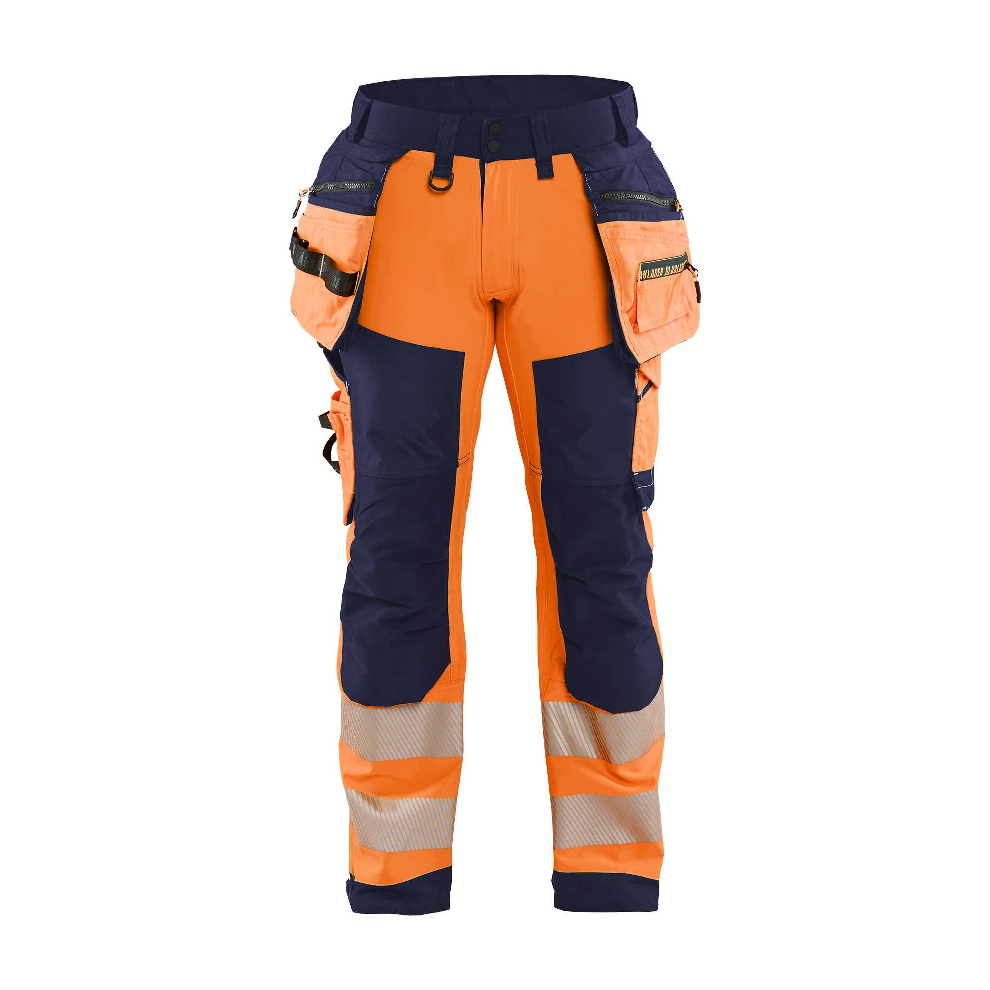 BLAKLADER 18202513 | Hi vis Softshell Trousers Hi Vis Reflective Work Trousers Men - Waterproof
