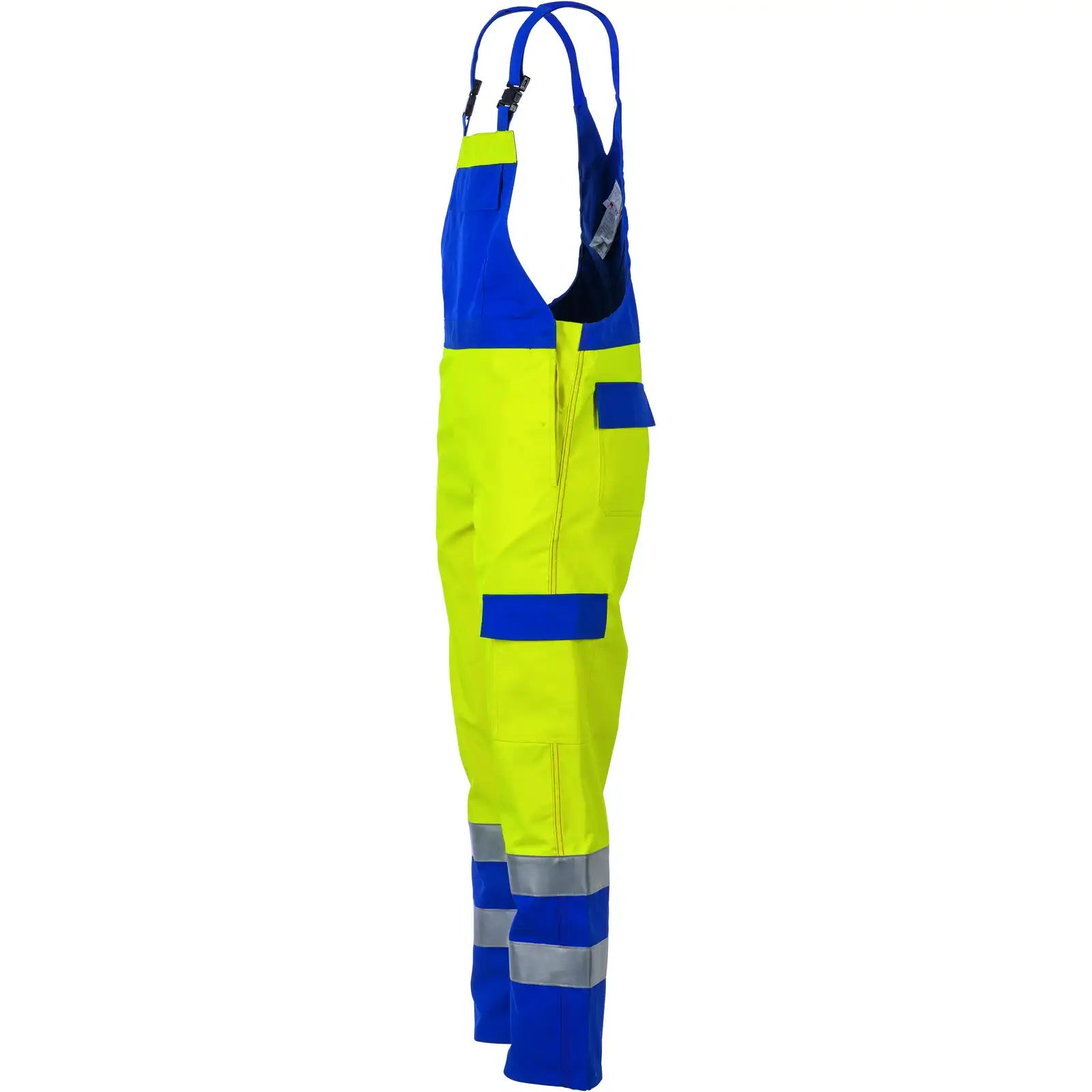 Planam Major Protect Latzhose warngelb/kornblumenblau 102 gelb/kornblumenblau - Produktbild ohne Model