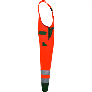 Planam Warnschutz Latzhose orange/grün 102 orange/grün - Produktbild ohne Model