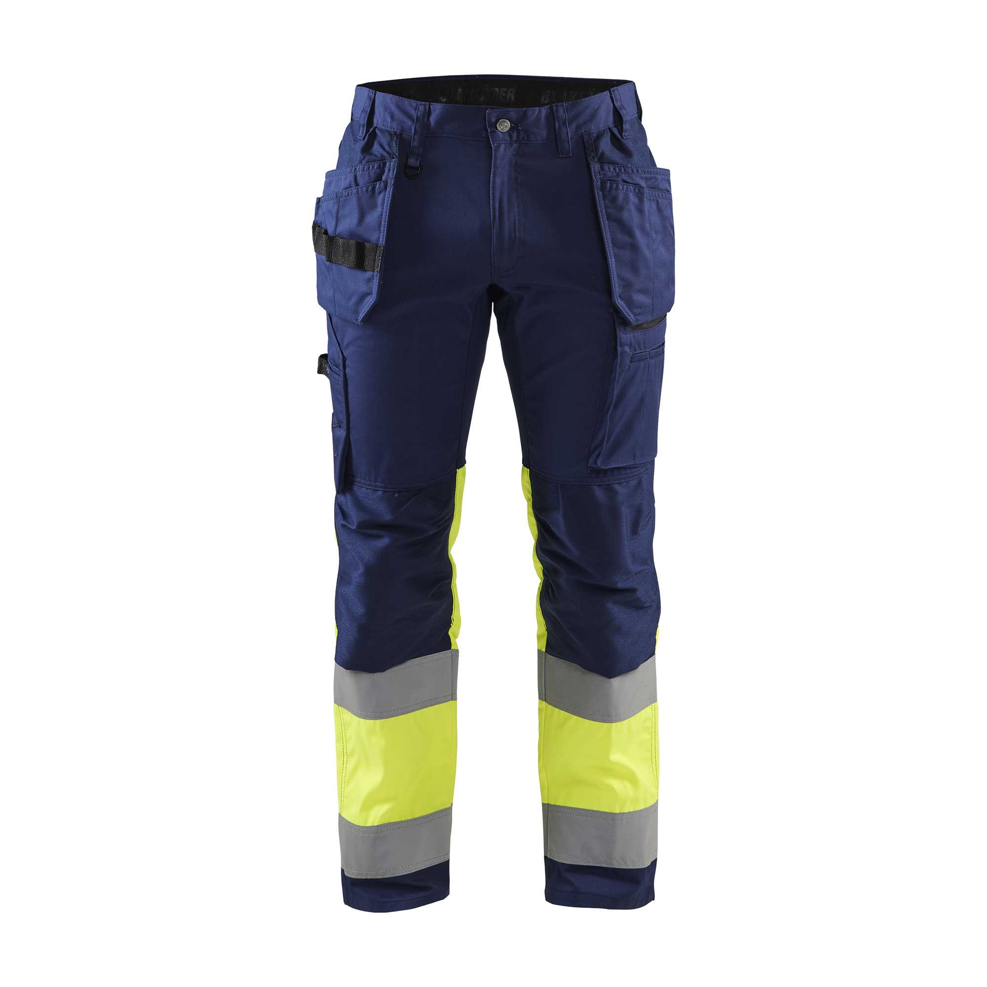 BLAKLADER 15581811 | Hi Vis trousers with stretch Hi Vis Reflective Work Trousers Men - stretch fabric