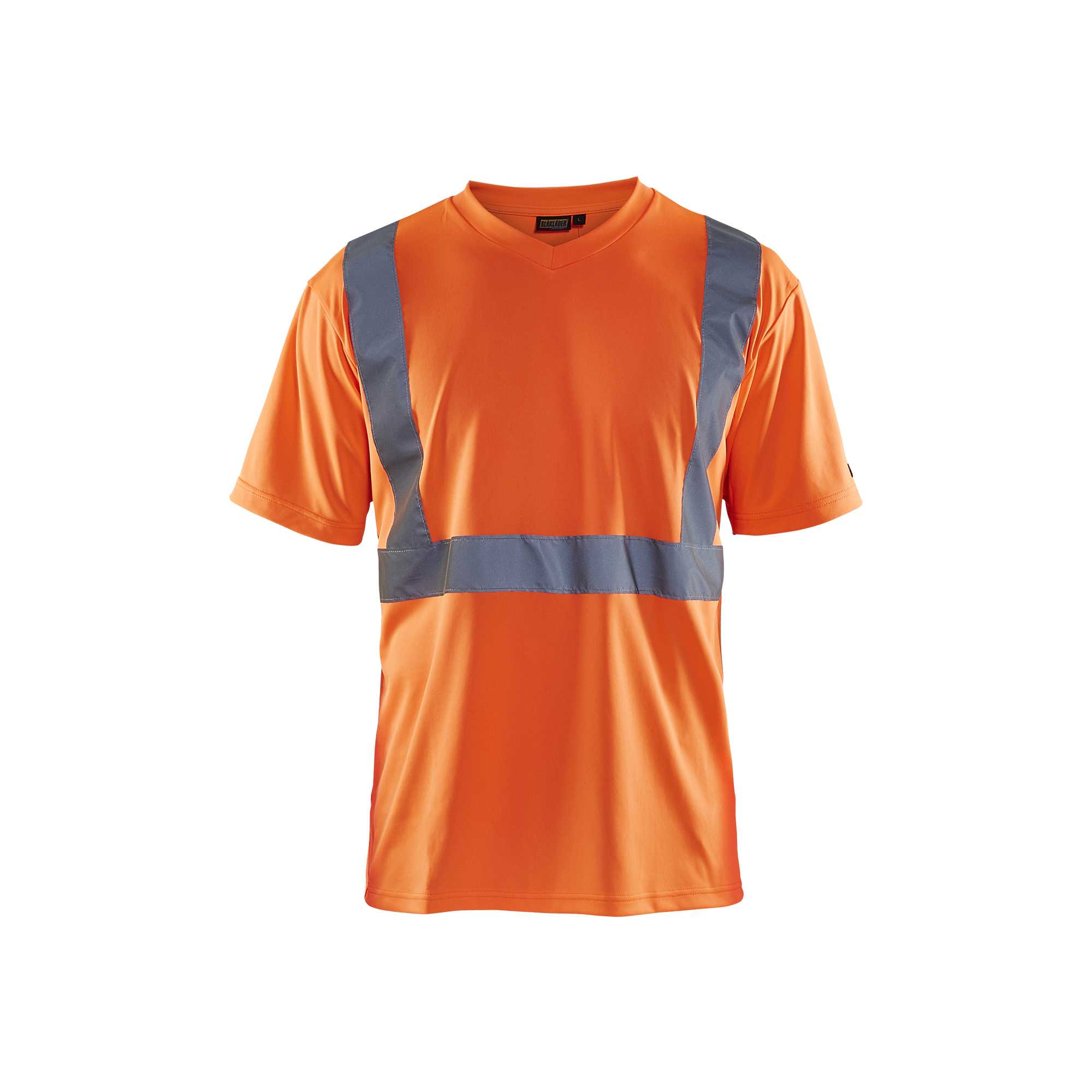 BLAKLADER 33131009 Hi Vis T Shirt Hi Vis Reflective Short Sleeve Work T-Shirt MEN - 100% Polyester