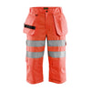 BLAKLADER 15391811 Hi Vis pirate shorts Hi Vis Reflective Work Pirate Bermuda Men - twill fabric