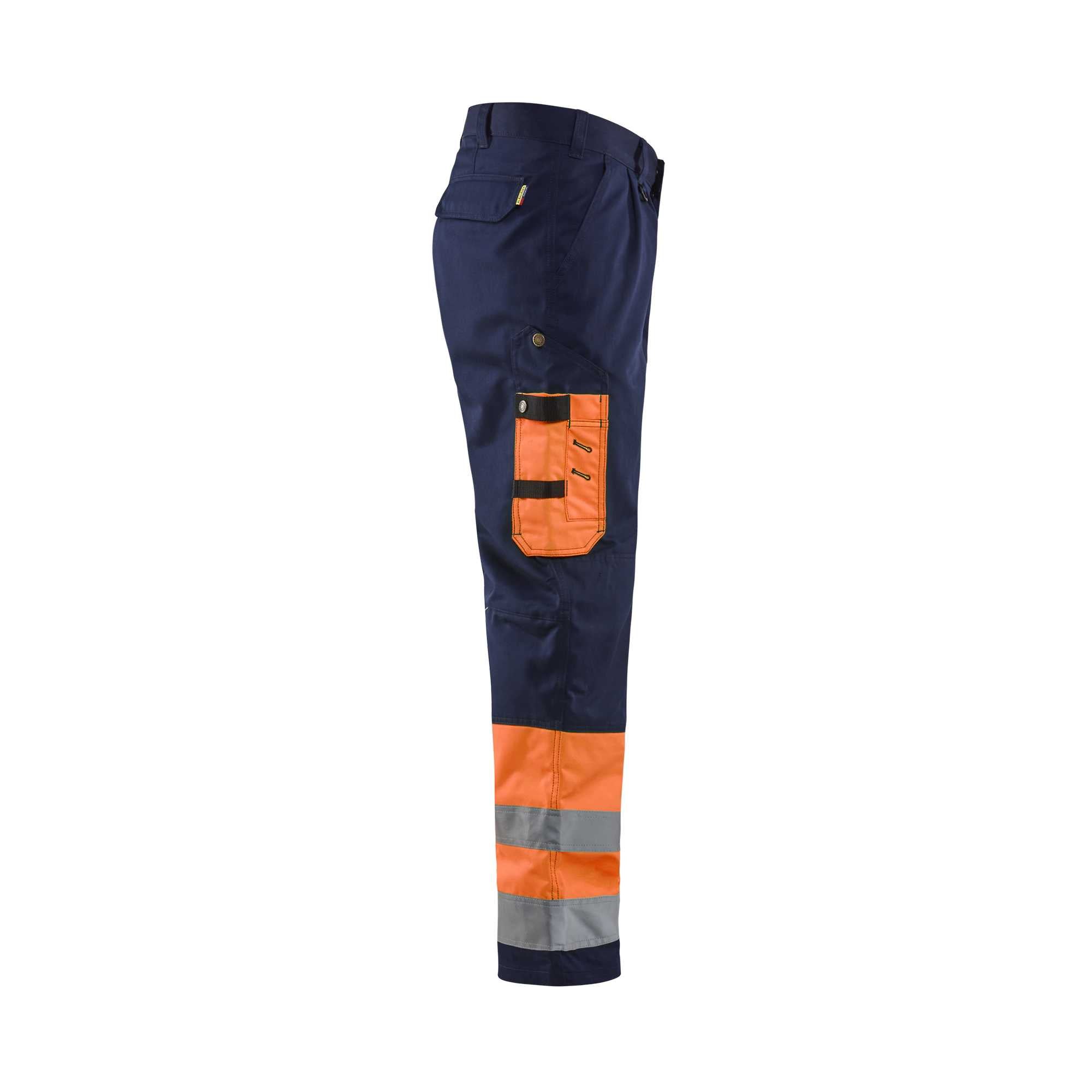 BLAKLADER 15841860 | Hi Vis Trousers Hi Vis Reflective Work Trousers Men - Twill Fabric