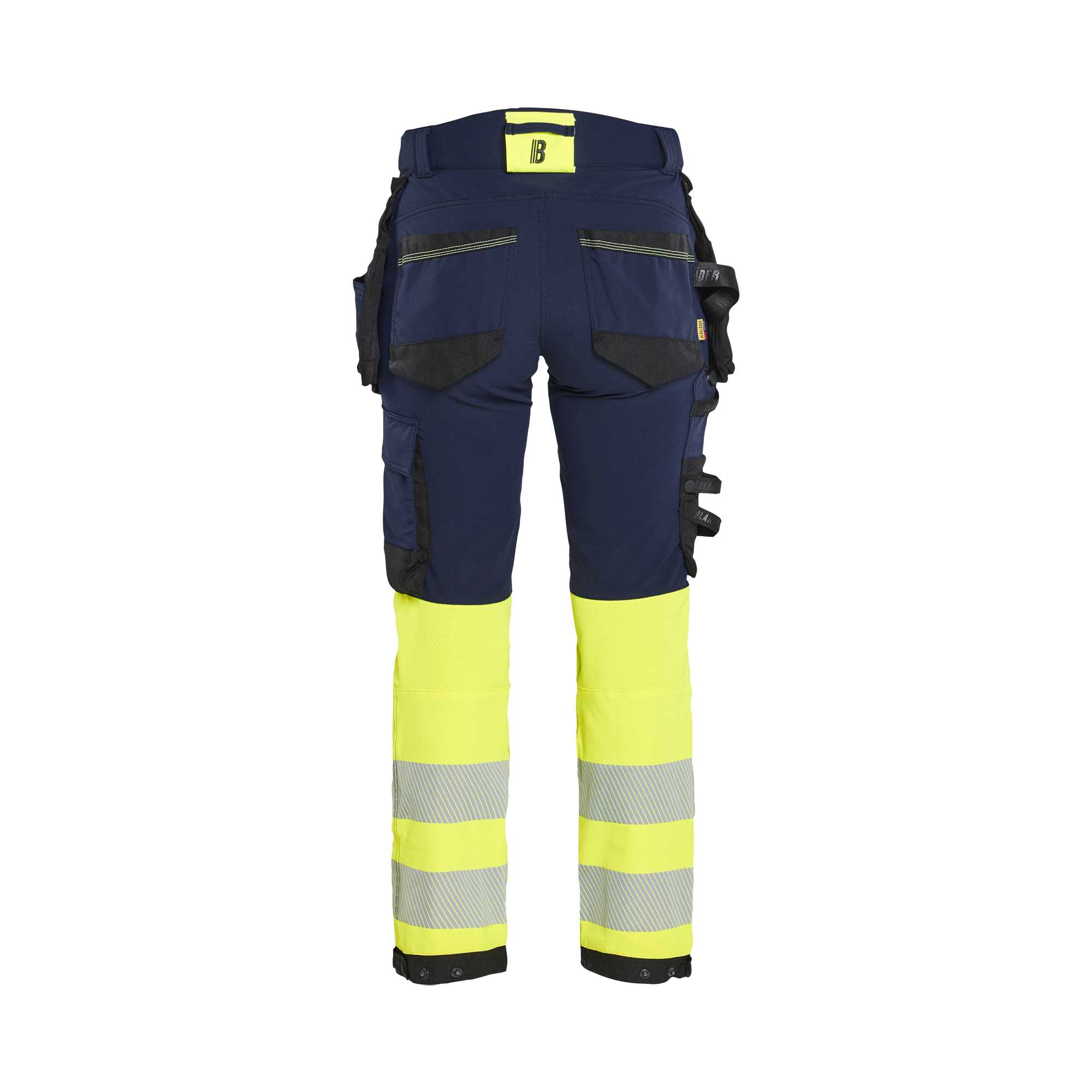 BLAKLADER 70251648 Women's Hi Vis trousers 4 way stretch Hi Vis Reflective Work Trousers Women - double weave