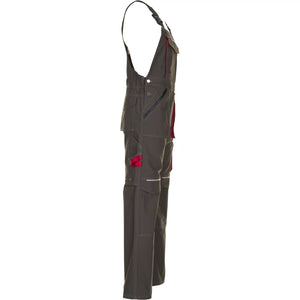 Planam Basalt Latzhose oliv/rot 102 oliv/rot - Produktbild ohne Model