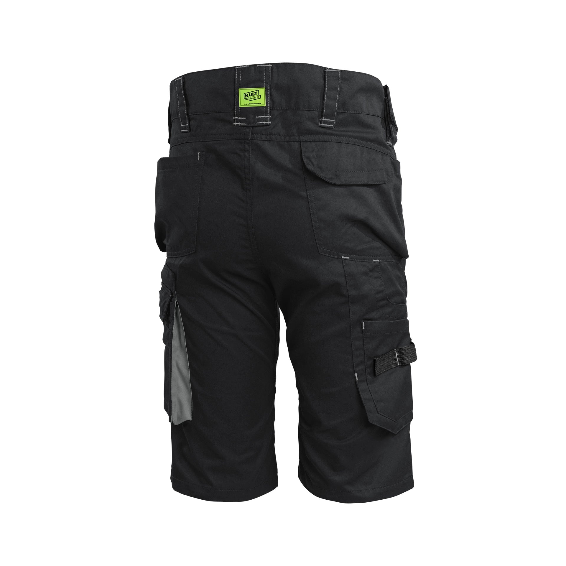 TMG Kult Worker Work shorts black - KW-180010_Arbeitsshorts_schwarz_hinten_1920x1920