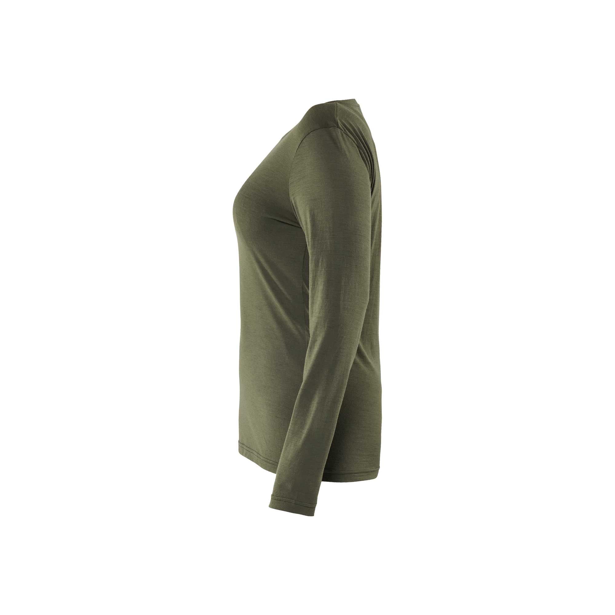 BLAKLADER 35391743 Women's Long Sleeved Merino Wool T Shirt Long Sleeve Work T-Shirt WOMEN - 85% Merino Wool