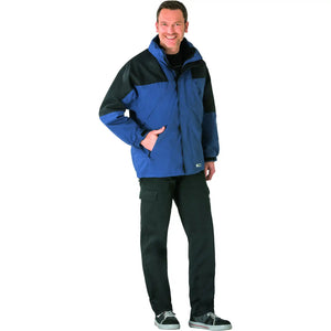 Planam Outdoor Redwood Jacke amporablau/schwarz S amporablau/schwarz - Produktbild mit Model