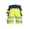 BLAKLADER 11201648 Hi Vis shorts 4 way stretch Hi Vis Reflective Work Shorts Men - double weave
