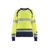 BLAKLADER 34371737 Women's Long sleeved T shirt Multinorm Hi Vis Reflective Long Sleeve Work T-Shirt WOMEN - Flame Retardant