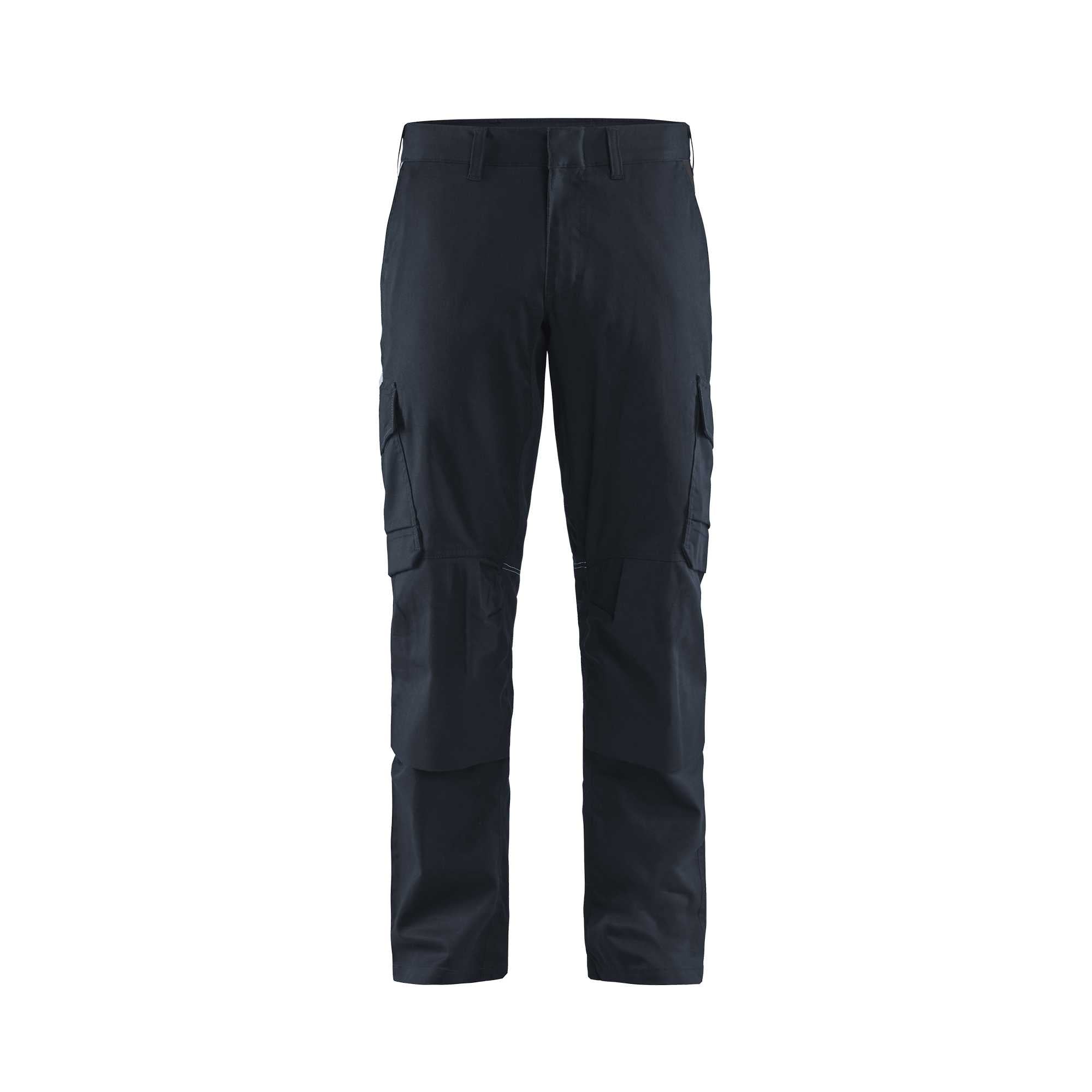 BLAKLADER 14481832 | Industry trousers stretch with knee pad pockets Hi Vis Reflective Work Trousers Men - twill fabric