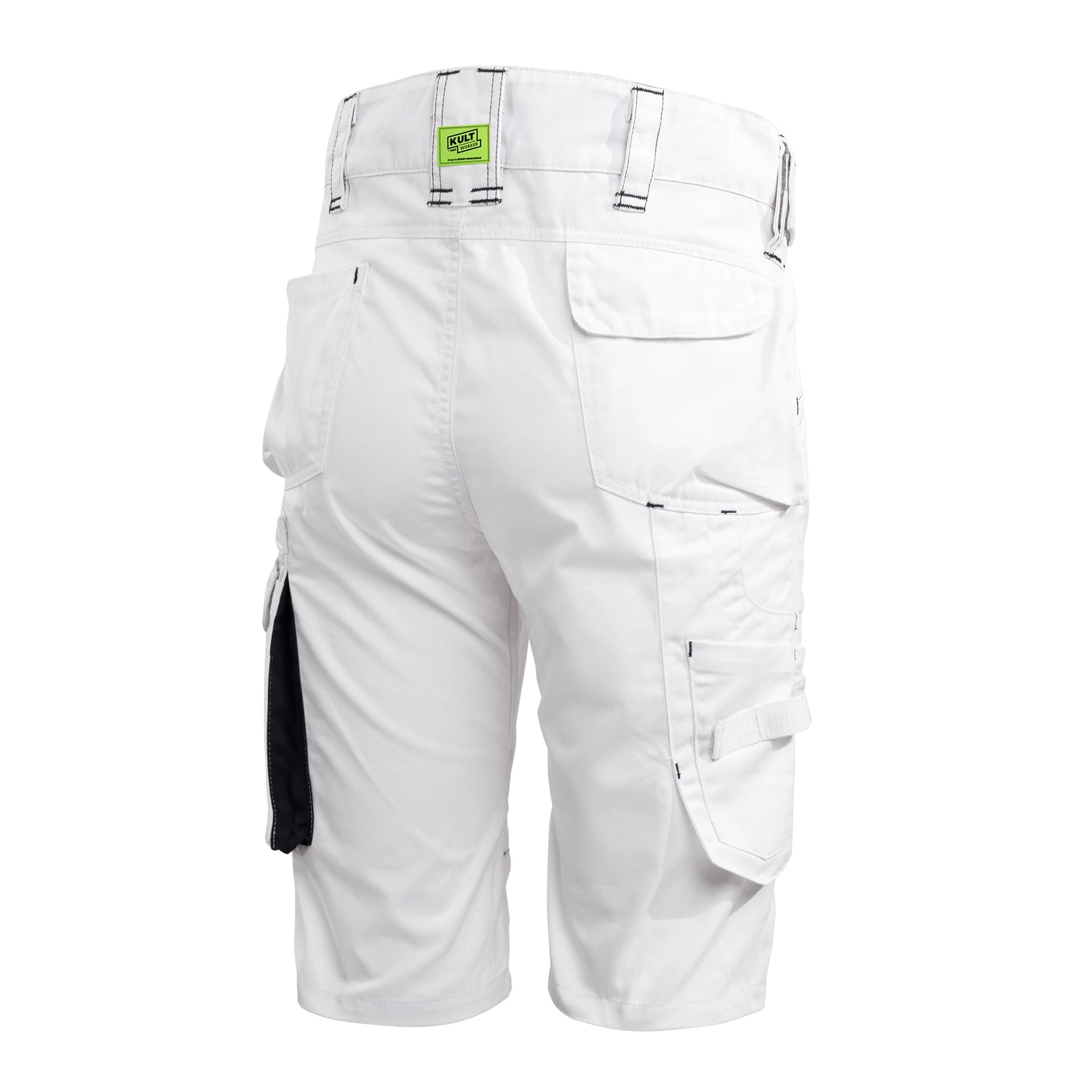 TMG Kult Worker Work shorts white - KW-180030_Arbeitsshorts_weiss_hinten_1920x1920
