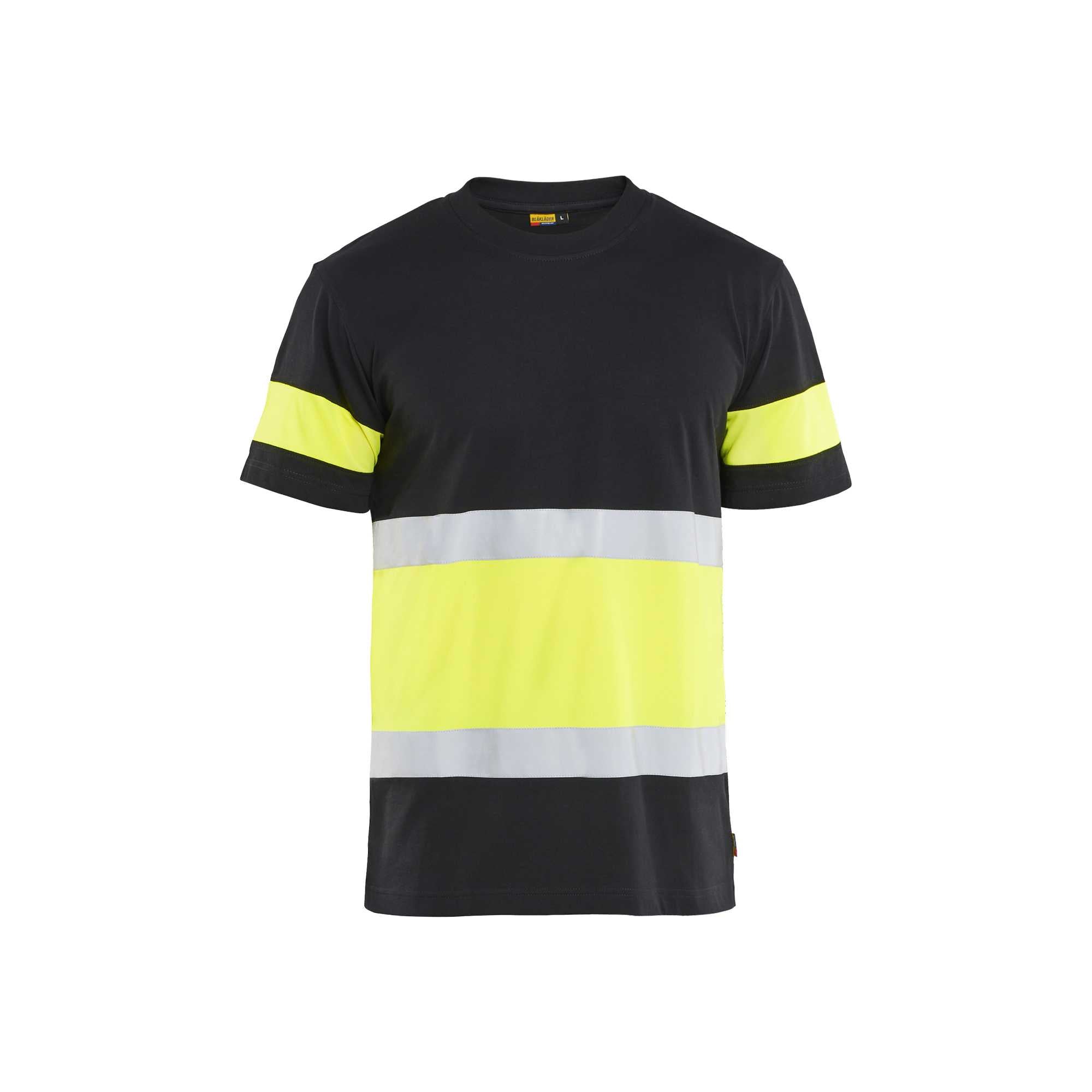 BLAKLADER 33871030 Hi Vis T shirt Hi Vis Reflective Short Sleeve Work T-Shirt MEN - 100% Cotton