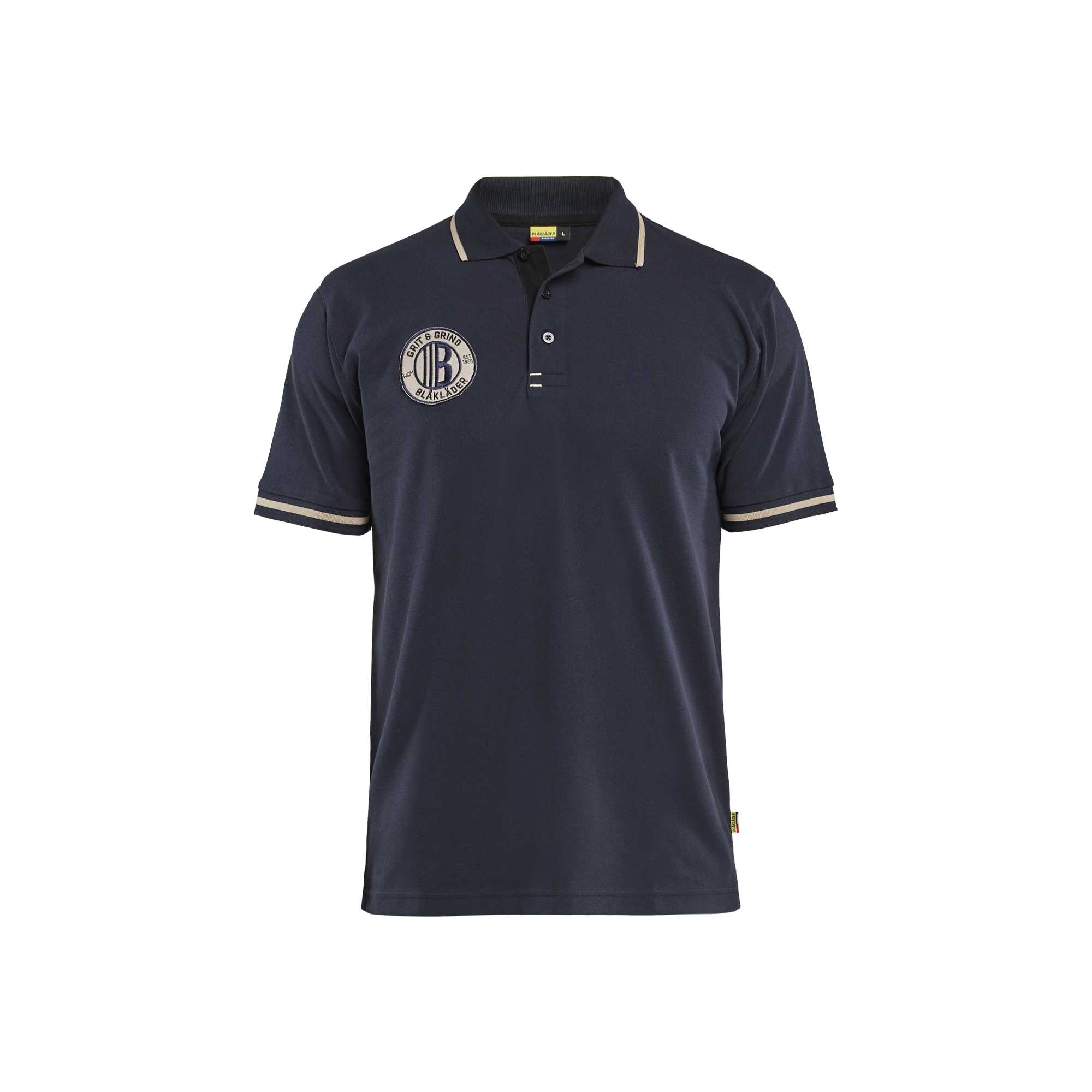 BLAKLADER 94021050 Polo Shirt Grit and Grind Short Sleeve Work Polo MEN - 60% Cotton 40% Polyester