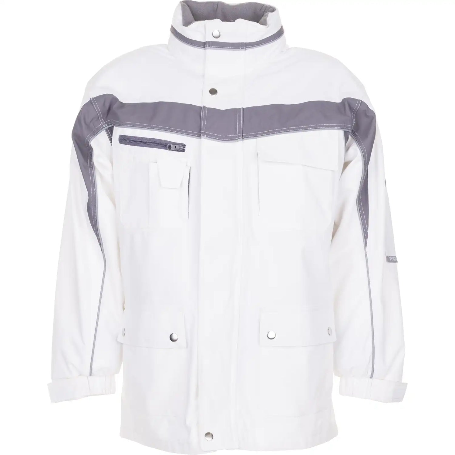 Planam Plaline Allwetterjacke reinweiß/zink XS reinweiß/zink - Vorschaubild