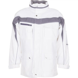 Planam Plaline Allwetterjacke reinweiß/zink XS reinweiß/zink - Vorschaubild