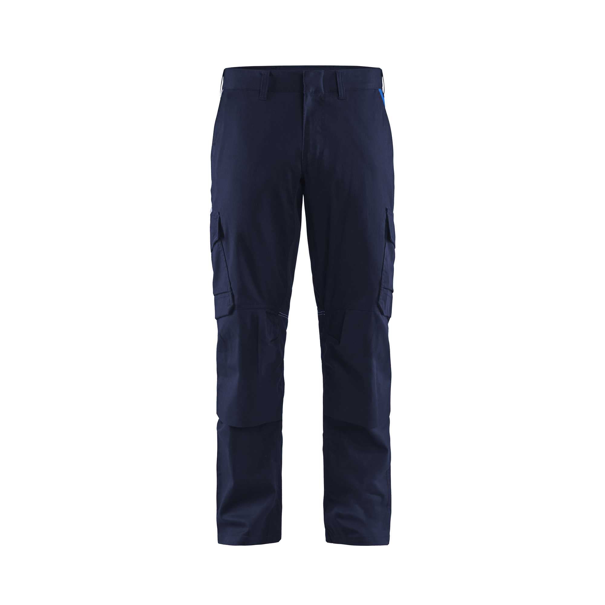 BLAKLADER 14481832 | Industry trousers stretch with knee pad pockets Hi Vis Reflective Work Trousers Men - twill fabric