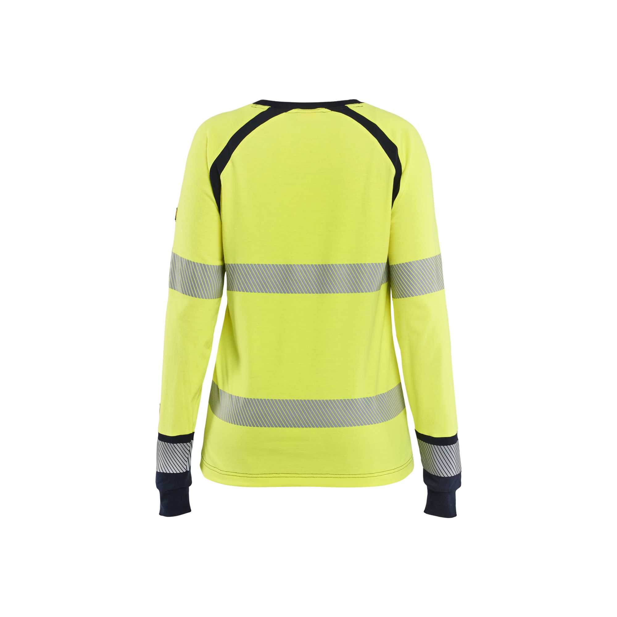 BLAKLADER 34371737 Women's Long sleeved T shirt Multinorm Hi Vis Reflective Long Sleeve Work T-Shirt WOMEN - Flame Retardant