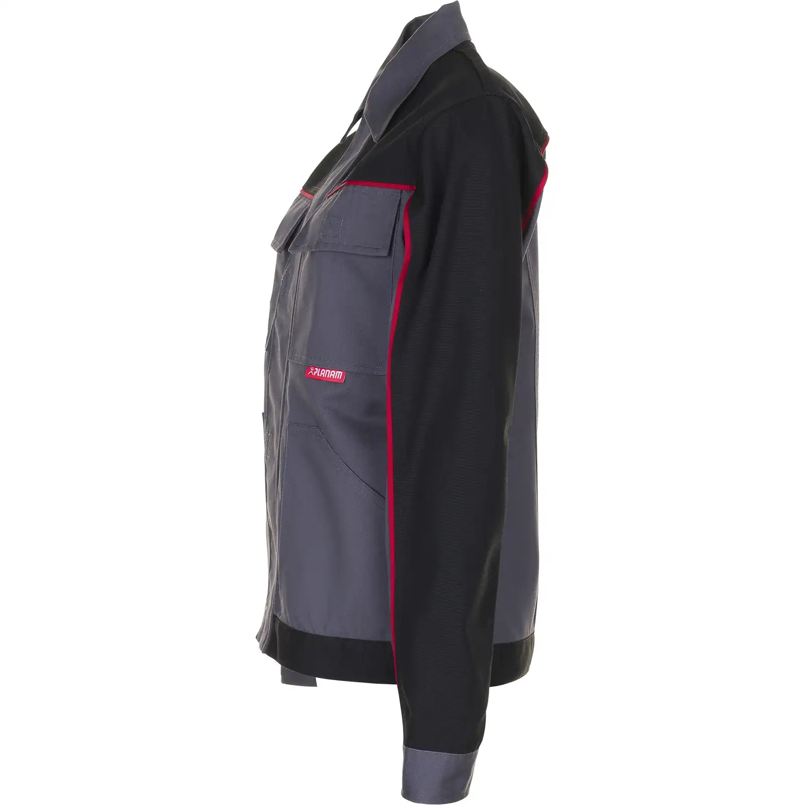 Planam Highline Damen Bundjacke schiefer/schwarz/rot 34 schiefer/schwarz/rot - Produktbild ohne Model