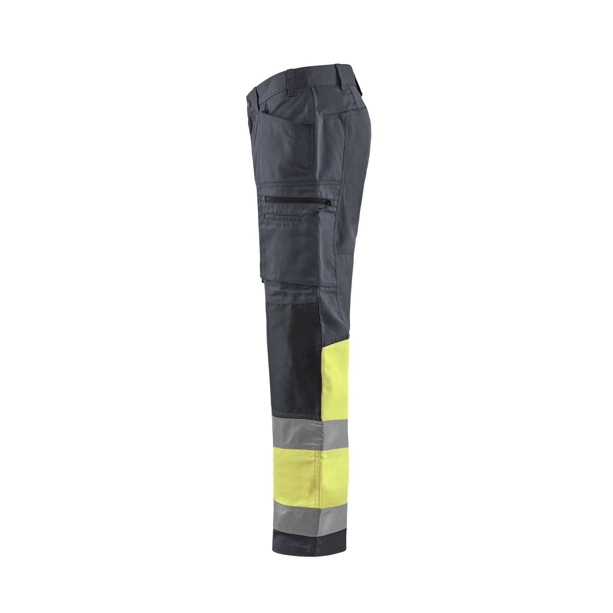 BLAKLADER 15511811 | Hi Vis Trousers with Stretch Hi Vis Reflective Work Trousers Men - 65% Polyester