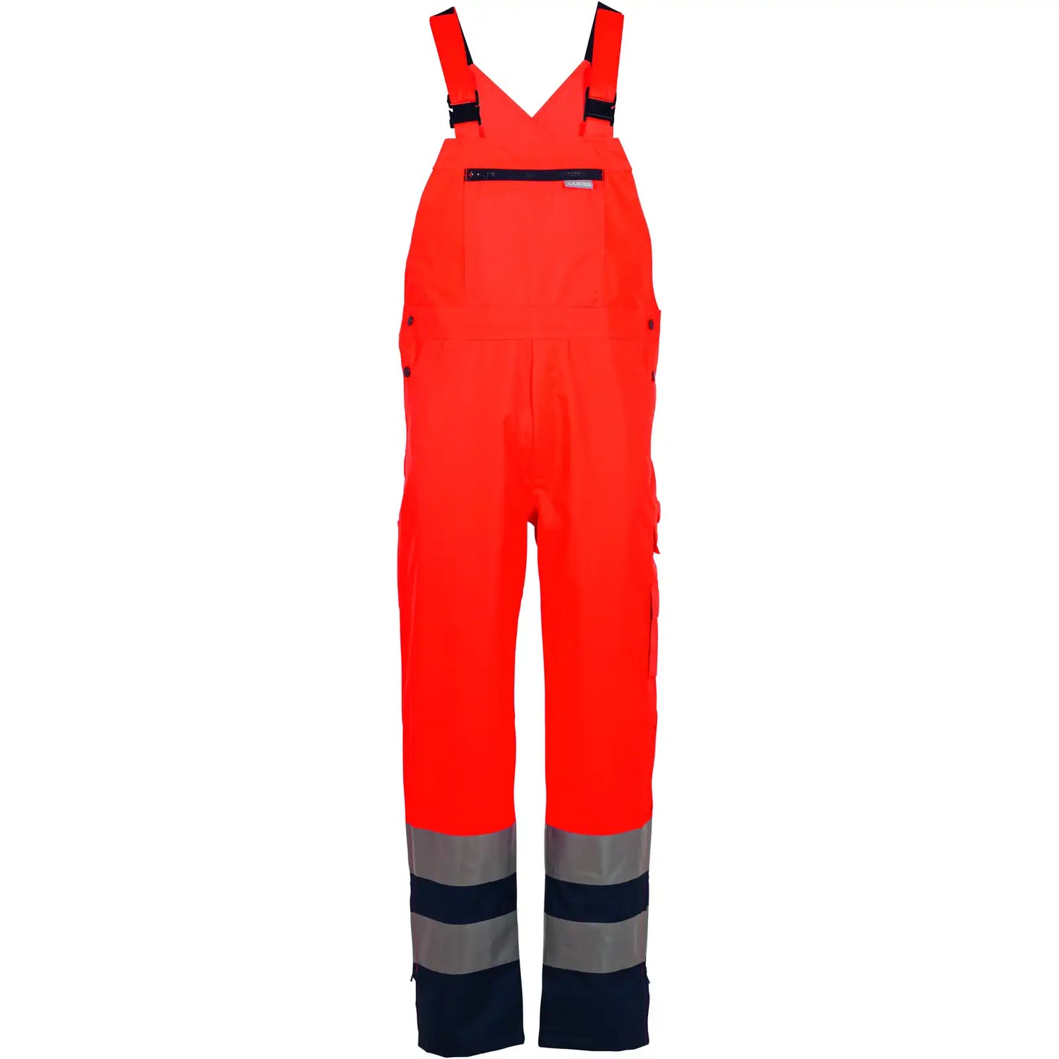 Planam Warnschutz Regenlatzhose orange/marine S orange/marine - Vorschaubild
