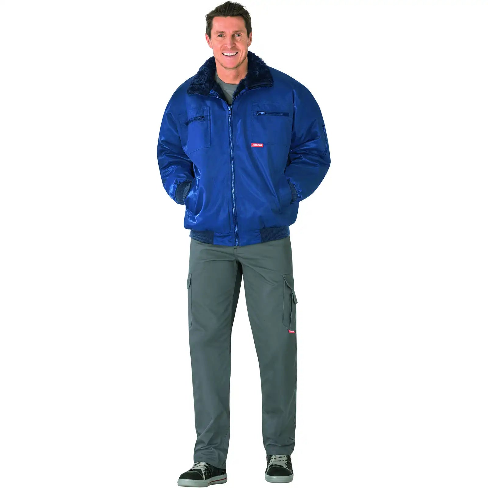 Planam Outdoor Gletscher Pilotenjacke marine 4XL marine - Produktbild mit Model