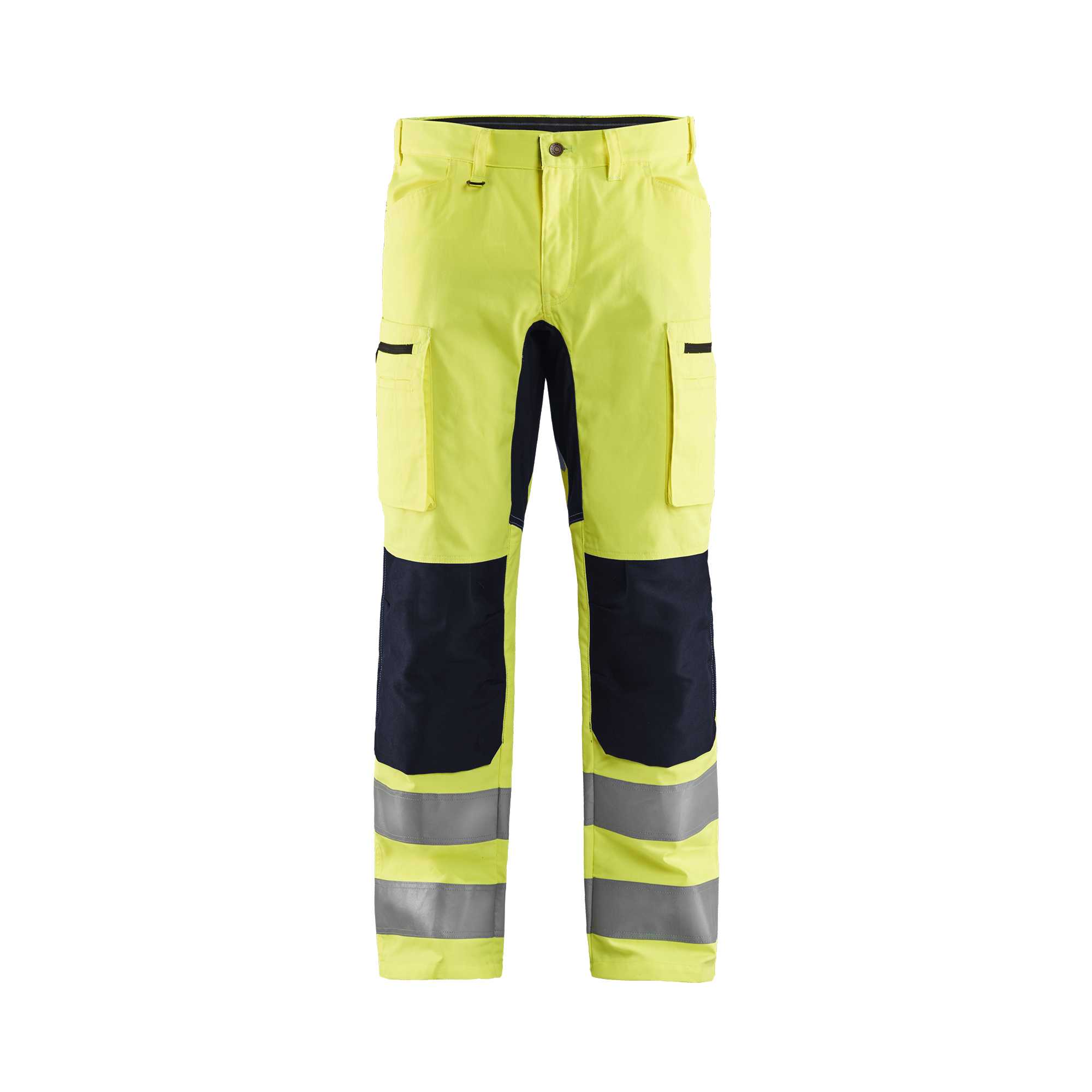 BLAKLADER 15851811 | Hi Vis trousers with stretch Hi Vis Reflective Work Trousers Men - Class 2 Certified