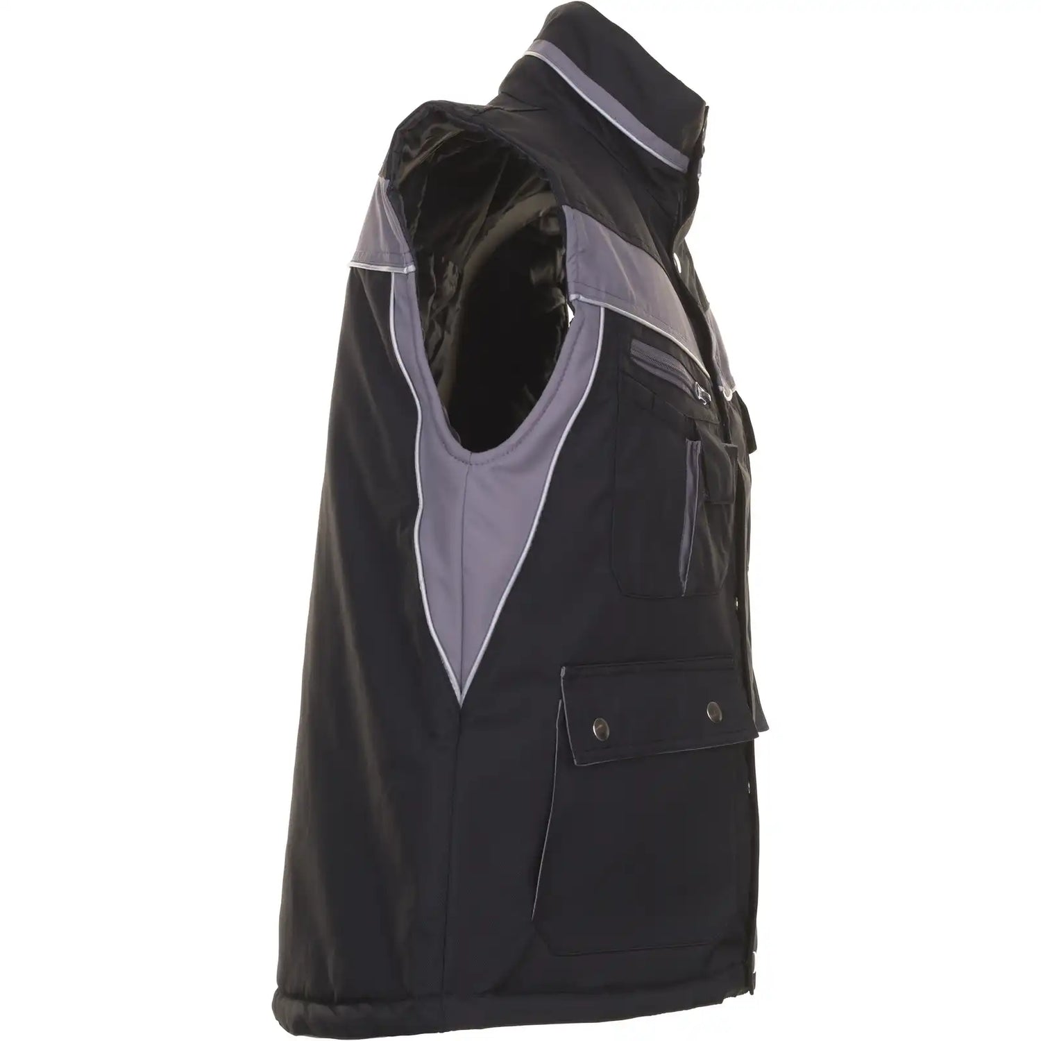 Planam Plaline Winterweste schwarz/zink XS schwarz/zink - Produktbild ohne Model