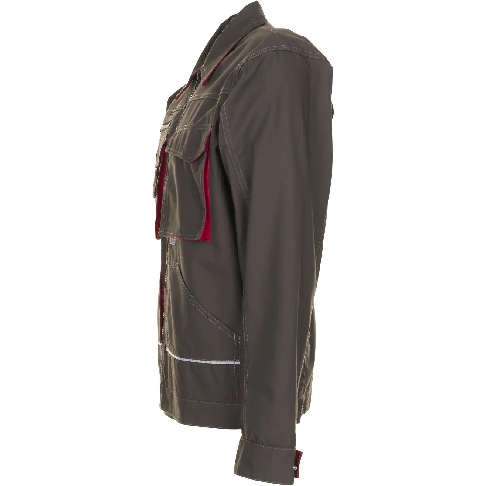 Planam Basalt Bundjacke oliv/rot 102 oliv/rot - Produktbild ohne Model