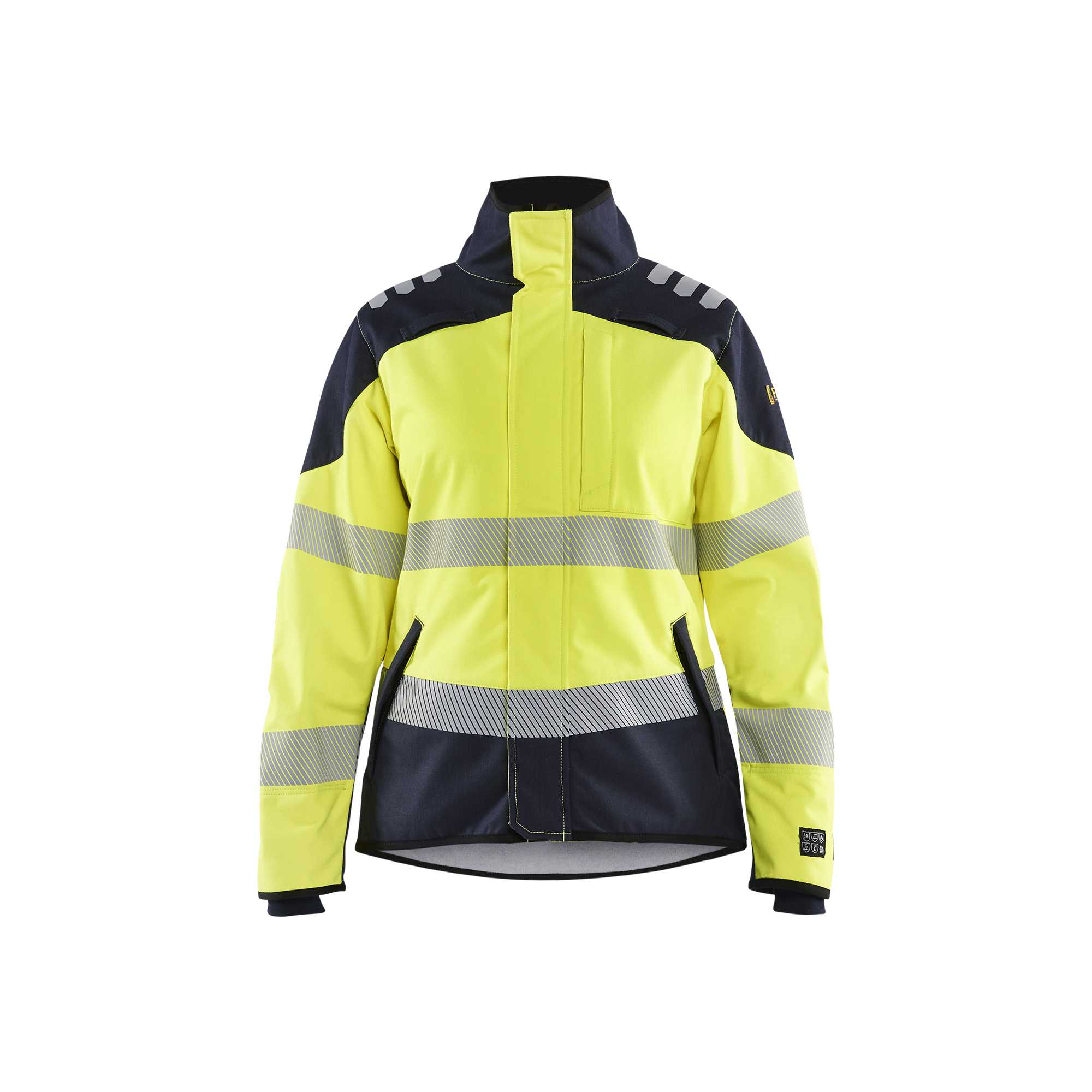 BLAKLADER 44481560 Women's Multinorm softshell Jacket Hi Vis Reflective Softshell Work Jacket WOMEN - Flame Resistant