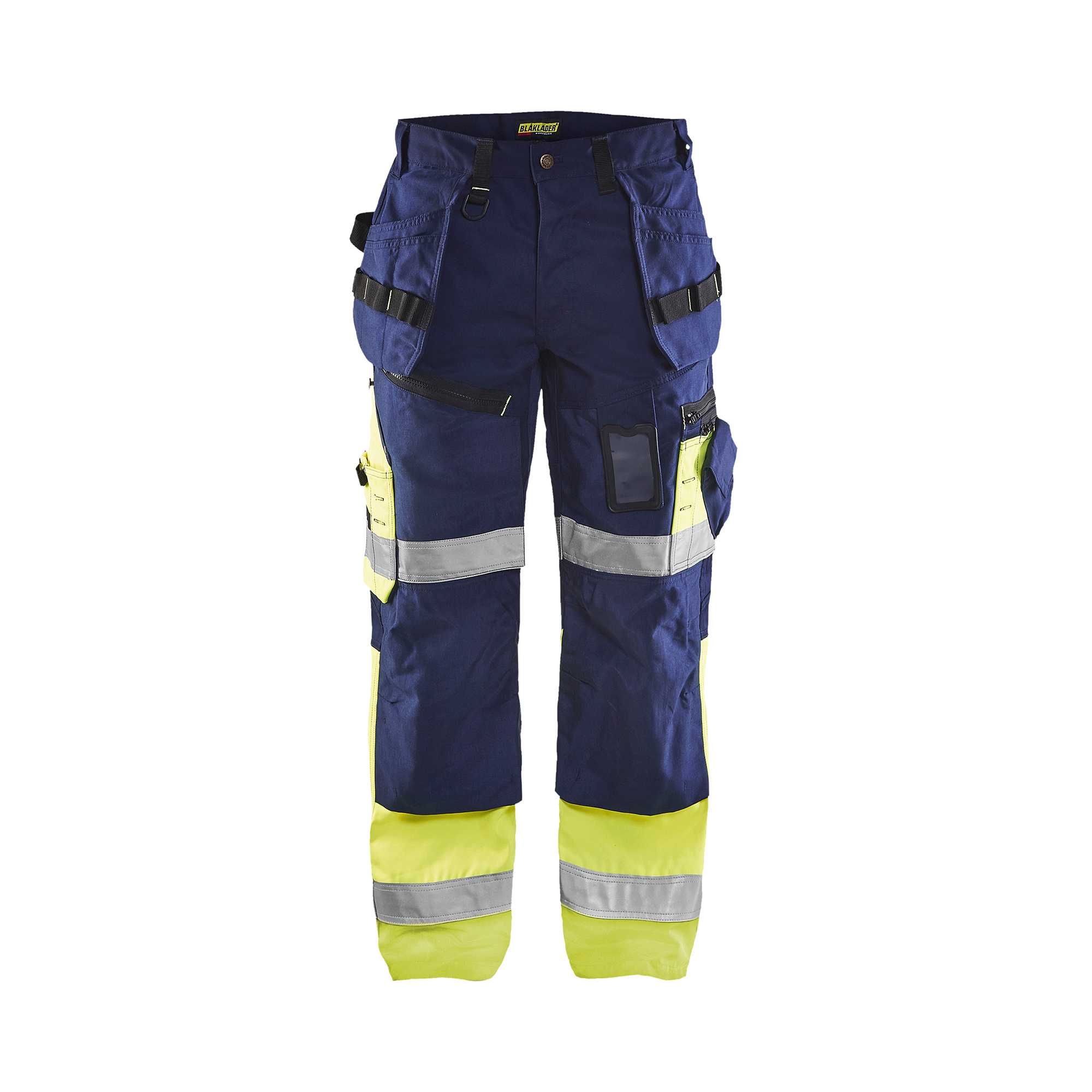 BLAKLADER 15081860 Hi Vis trousers X1500 Hi Vis Reflective Work Trousers Men - Twill Fabric