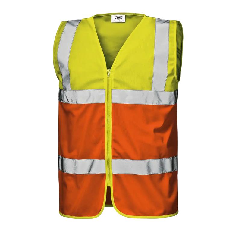 SIR SAFETY NIBBIO Hi Vis Reflective Work Waistcoat MEN - Zipper Closure