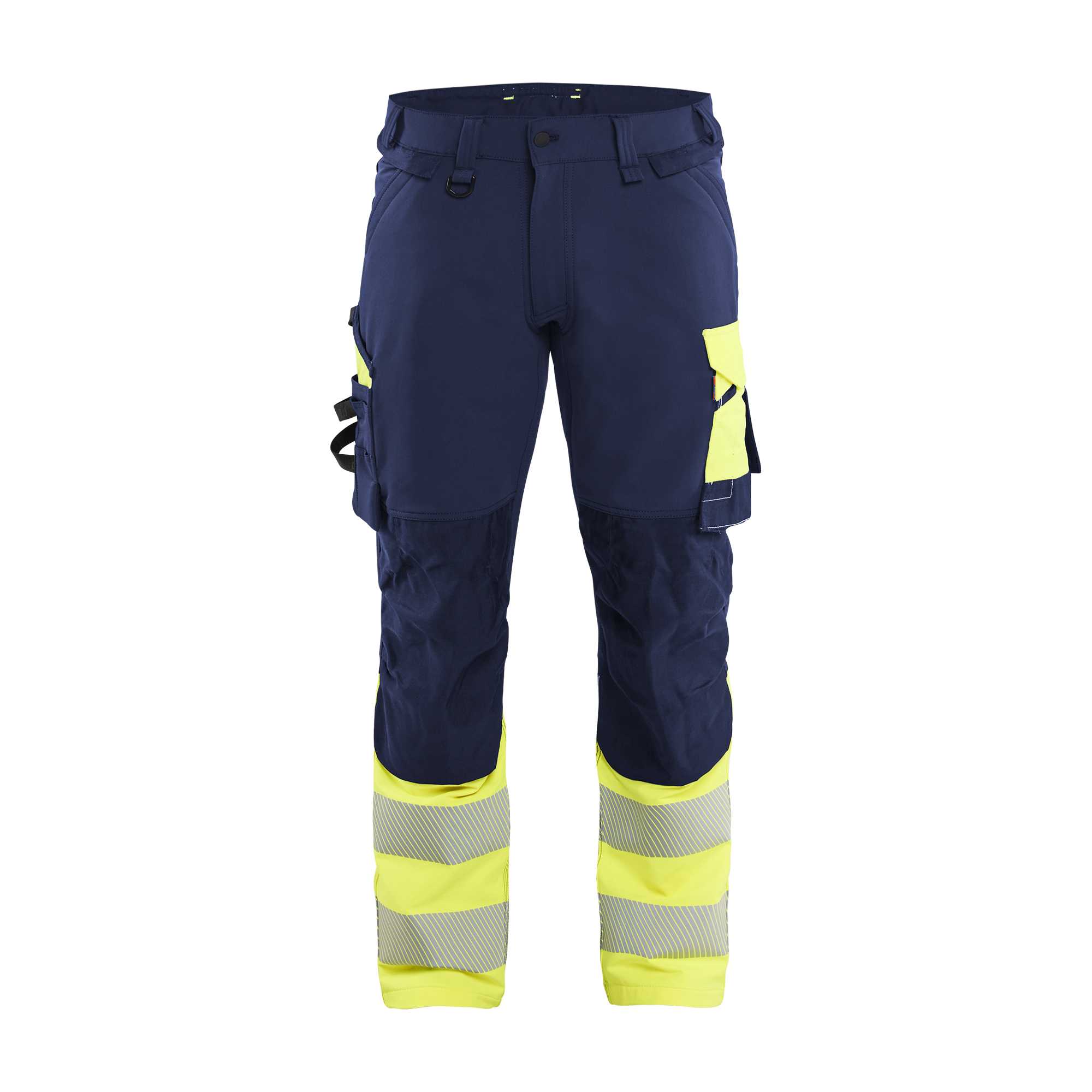BLAKLADER 11261648 | Hi Vis Trousers 4 Way Stretch Hi Vis Reflective Work Trousers Men - double weave