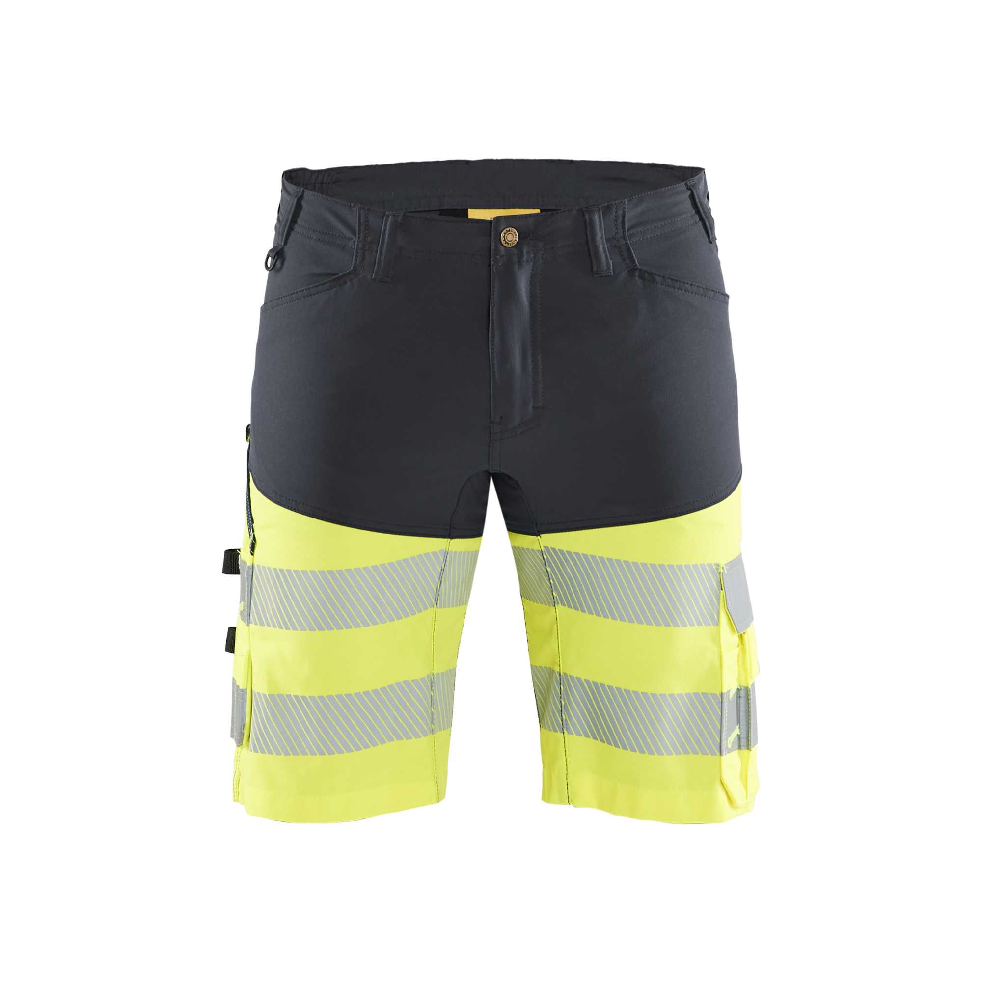 BLAKLADER 15411811 | Hi Vis shorts with stretch Hi Vis Reflective Work Shorts Men - Class 1 Certified